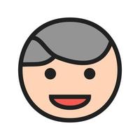 Happy Man Filled Line Icon vector