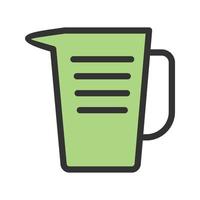 Pitcher Filled Line Icon vector