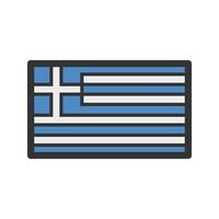 icono de línea llena de Grecia vector