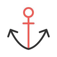 Anchor Filled Line Icon vector