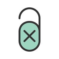 Do not Disturb Filled Line Icon vector