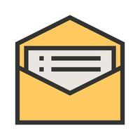 Free E-Statements Filled Line Icon vector