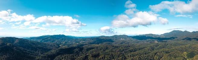 mountain scenery in the morning, high angle, summer photo