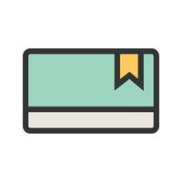 Card Membership Filled Line Icon vector