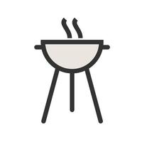 icono de línea llena de fiesta de barbacoa vector