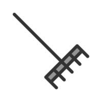 Rake Filled Line Icon vector