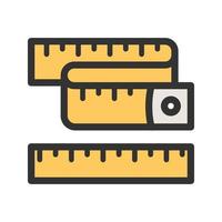 Measuring Tools Filled Line Icon vector