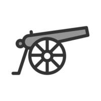 Cannon Filled Line Icon vector