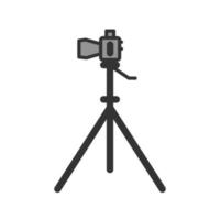 Camera Stand Filled Line Icon vector