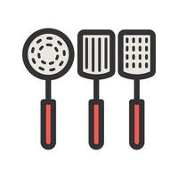 Spatulas Filled Line Icon vector