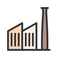 Factory I Filled Line Icon vector