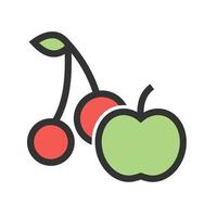 Fruits Filled Line Icon vector