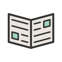 Press Releases Filled Line Icon vector