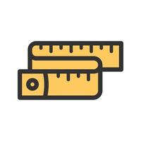 Measuring Tape Filled Line Icon vector