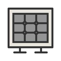 Solar Panel II Filled Line Icon vector