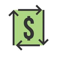 Return on Investment Filled Line Icon vector