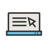 Click Link Filled Line Icon vector