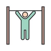 Child Playing Filled Line Icon vector