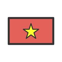 Vietnam Filled Line Icon vector