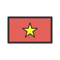 Vietnam Filled Line Icon vector