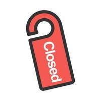 Closed Tag II Filled Line Icon vector