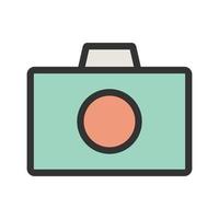 Camera II Filled Line Icon vector