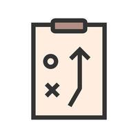 Strategy Filled Line Icon vector