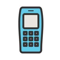 Cell Phone Filled Line Icon vector