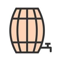 Barrel Filled Line Icon vector