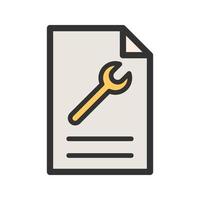 Content Management Filled Line Icon vector