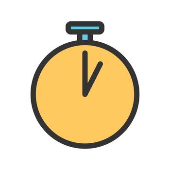 Timer Filled Line Icon vector