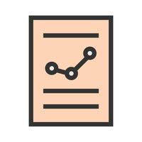 Financial Report Filled Line Icon vector