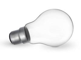 Light bulb, isolated, Realistic photo image