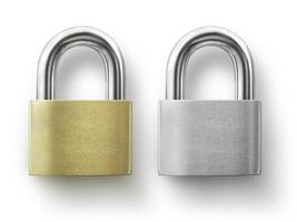 Locked Padlock on the white background photo