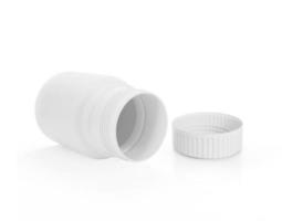 Realistic plastic bottle. Mock Up Template. 3D render photo