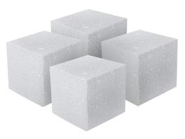 Styrofoam padding for product on white background photo