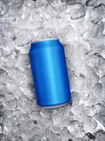 Cans of on ice background photo