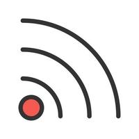 Rss Feed Filled Line Icon vector