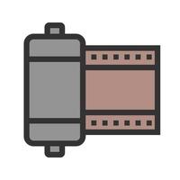 Camera Roll Filled Line Icon vector