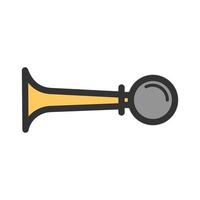 Horn Filled Line Icon vector