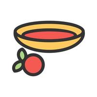 Cranberry Sauce Filled Line Icon vector