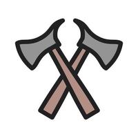 Axe Filled Line Icon vector