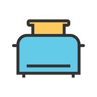 Toaster Filled Line Icon vector