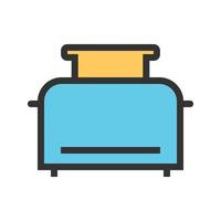 Toaster Filled Line Icon vector