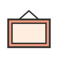 Notice Board Filled Line Icon vector