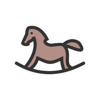 Horse Filled Line Icon vector