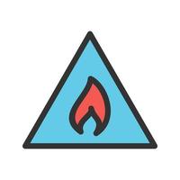 Flammable Material Filled Line Icon vector