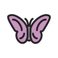 Butterfly Flying Filled Line Icon vector