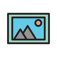 Picture Filled Line Icon vector