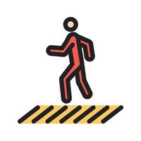 Zebra Crossing Filled Line Icon vector